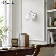 Eloria Calla Lily Wall Sconce - White Ceramic French Minimalist Wall Lamp for Bedroom and Hallway